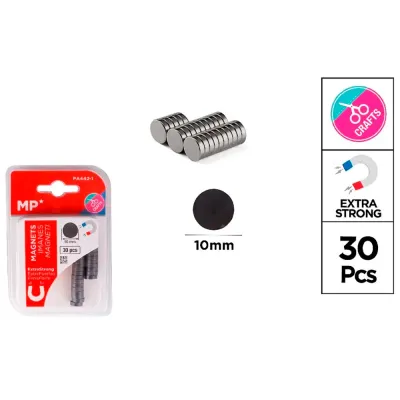 Imanes de sujeción ø10 mm, 30 uds, blister