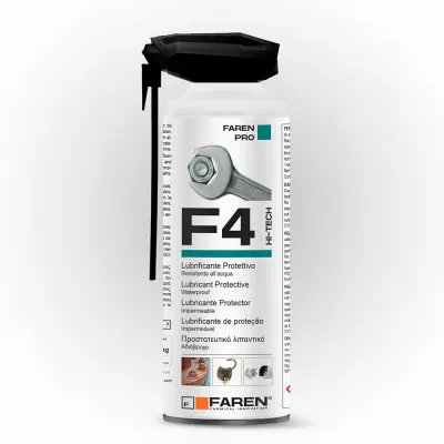 Lubricante multiusos f4 con difusor especial de seguridad, 400 ml