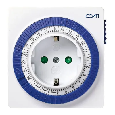 Programador analógico diario compacto 16a, blanco