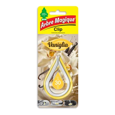 Ambientador de coche, modelo clip, aroma vaniglia