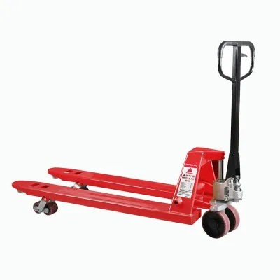 Carretilla transpaleta manual de 2,5 t, roja, 1150 x 550 mm