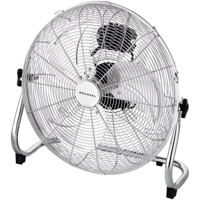 Ventilador de suelo industrial 16 fan 90w ø40 cm, metalizado, 50 x 21 x 49 cm