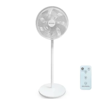 Ventilador de pie ultrasilencioso fs-14pr 30w ø35cm, blanco, 38x38x111cm