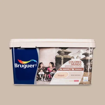 Pintura paredes y techos, color nepal beige natural, 4 l