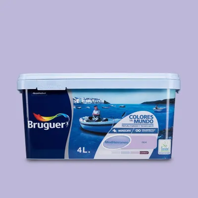 Pintura paredes y techos, color mediterráneo lila, 4 l