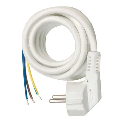 Cable h05vv-f 3g1mm para base múltiple multifix, con clavija, blanco, 3 m, blister