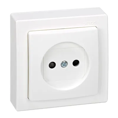 Base superficie, 2p 16a 250v~, ip20, serie simon 73 loft, blanco, retractilado