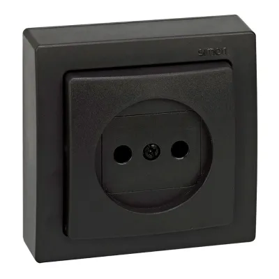 Base superficie, 2p, 16a 250v~, ip20, serie simon73 loft, grafito, retractilada
