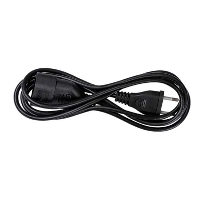 Prolongador con 1 toma, 10a 250v~, sin toma tierra, cable h05vv-f 2x1mm, 2 m, negro, blister