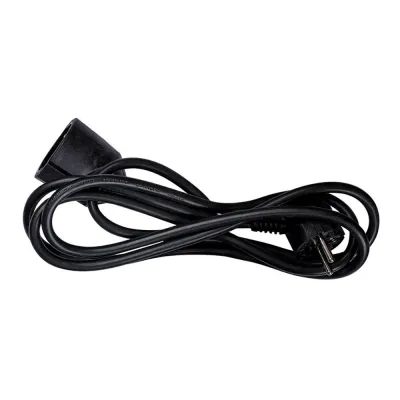 Prolongador con 1 toma, 16a 250v~, 3680w, ip20, cable h05vv-f 3g1,5mm, 2 m, negro