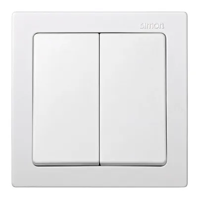 Interruptor doble, superficie, 10ax 250v~, ip20, serie simon73 loft, blanco, retractilado