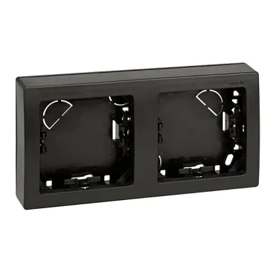 Marco con base, superficie, 2 elementos, horizontal, serie simon73 loft, grafito, retractilado