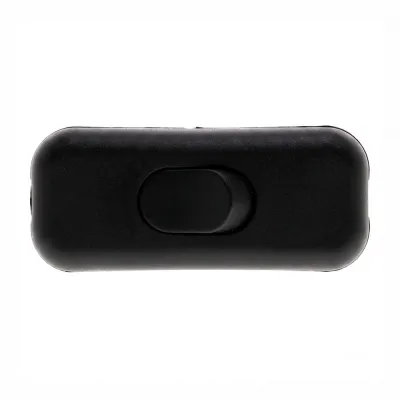 Interruptor de paso, plano, 2 a 250 v, negro, retractilado