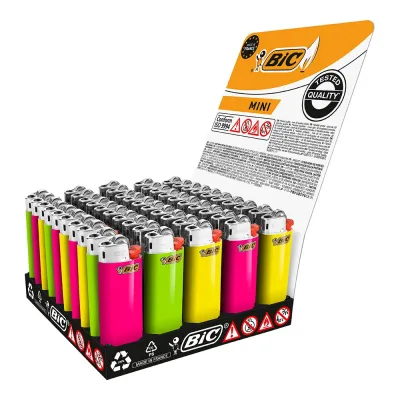 Encendedor mini, de piedra, tonos fluorescentes, colores surtidos