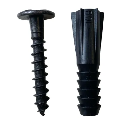 Kit montaje barras de seguridad, 10 tornillos de acero y 10 tacos, blister