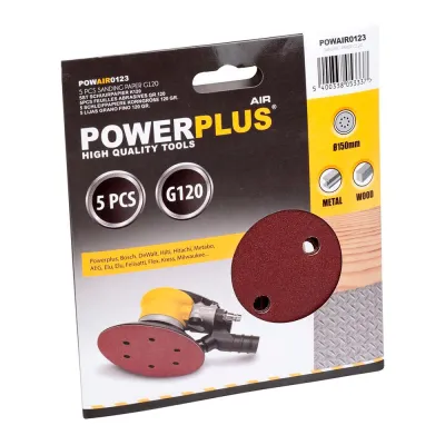 Disco lija ø150 mm g120, blister 5 uds