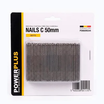 Clavos c 50 mm, corona 2,8 mm, 500 uds, blister