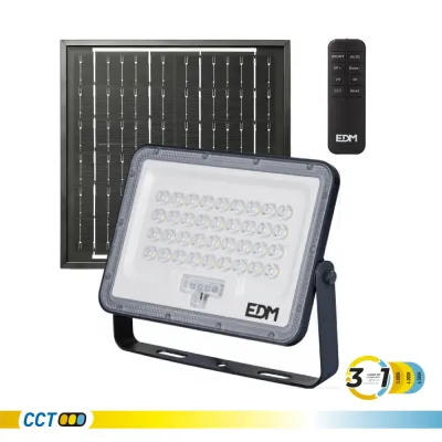Foco proyector led solar 3cct 50 w 800 lm