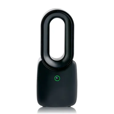 Ventilador de sobremesa recargable con usb sin aspas, 3 velocidades, negro, 12,4 x 9 x 30 cm