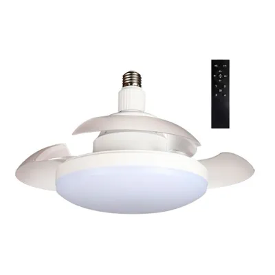 Ventilador de techo led aspas retráctiles, e27, 18w 1900 lm, ø40 cm, blanco