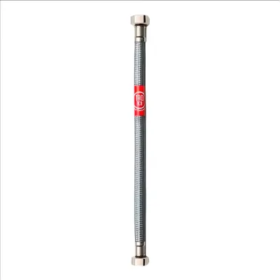Latiguillo flexible inoxidable h-h 3/8 pulg, 20 cm
