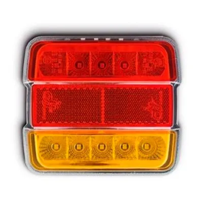 Piloto trasero led cuadrado con 5 funciones, 12v
