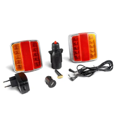 Kit luces led magnéticas e inalámbricas 12 v para trailer