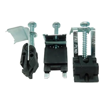 Grapas sujeción fregadero grp04, acero, acabado niquelado, 47 x 18 mm, 6 uds, blister