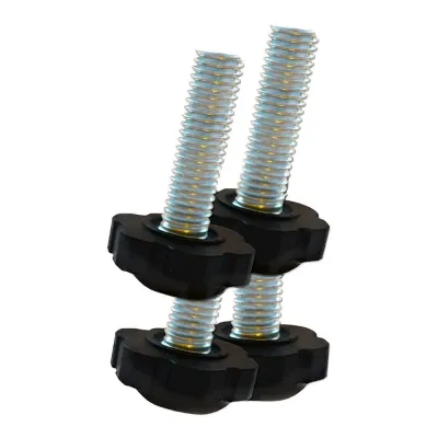 Nivelador pomo, modelo nv08, de abs con acabado en negro, m8, ø25 x 38 mm, blister