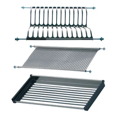 Escurreplatos y vasos para armario, ecr01, acero inoxidable, 700 x 280 x 65 mm