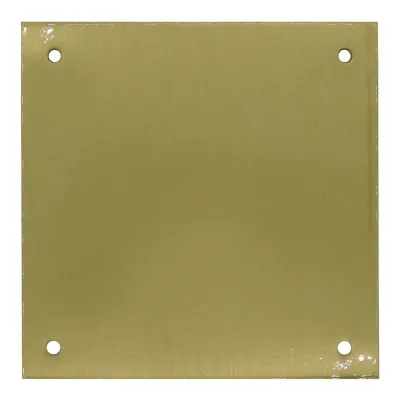 Placa ciega, modelo plp12, de latón con acabado latón satinado, 80 x 80 mm