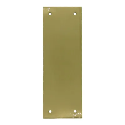 Placa ciega, modelo plp12, de latón con acabado latón satinado, 90 x 250 mm