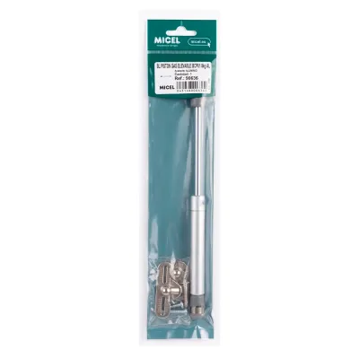 Pistón de gas elevable, modelo bcp01, de aluminio, carga máx. 12 kg, blister