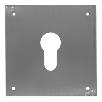 Placa bocallave, pera, modelo plp13, de acero inoxidable con acabado inox, 80 x 80 mm