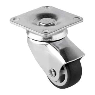 Rueda mobiliario emily, sin freno, goma gris, placa 42 x 42 mm, ø30 mm