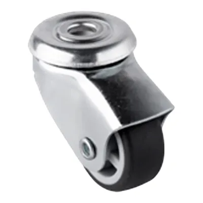 Rueda mobiliario emily, sin freno, goma gris, agujero pasante ø8,2 mm, ø30 mm