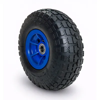Rueda neumática, eje desplazado, banda de rodadura 4 lonas, carga máxima 150 kg, ø260 mm