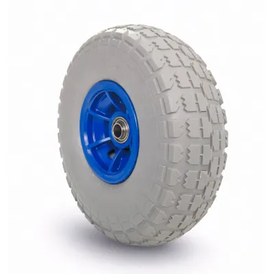 Rueda impinchable, banda de rodadura de poliuretano expandido, gris, carga máxima 60 kg, ø260 mm