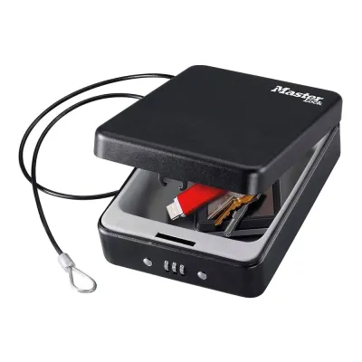Caja de seguridad portátil con cable y combinación 1,4 l