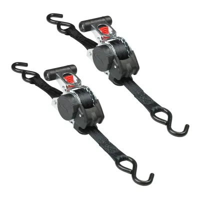Correas retráctiles con trinquete y ganchos s, 25 mm x 3 m, 2 uds