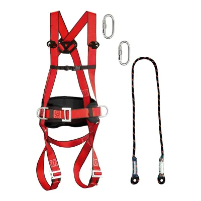 Kit arnés maxipro, 2 puntos de anclaje, amarre 1,5 m, 2 conectores climax30