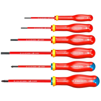 Destornilladores aislados 1000v protwist® plano/pz, juego 6 piezas