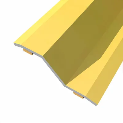 Junta de acero para desnivel 8-14 mm, adhesiva, flooring, dorada, 166 x 3,6 cm