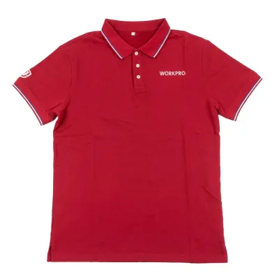 Polo de manga corta rojo, talla xl