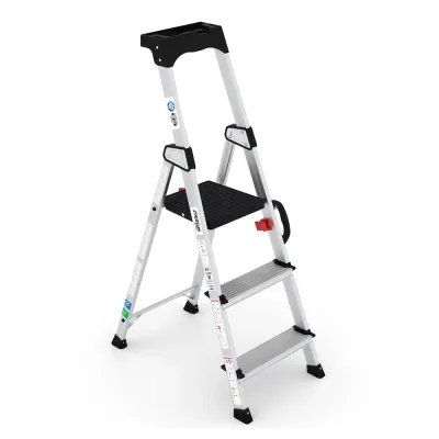 Escalera profesional delux de aluminio 3 peldaños