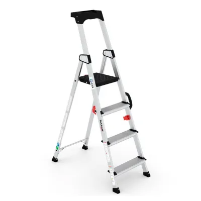 Escalera profesional delux de aluminio 4 peldaños