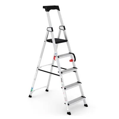 Escalera profesional delux de aluminio 5 peldaños