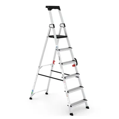 Escalera profesional delux de aluminio 6 peldaños