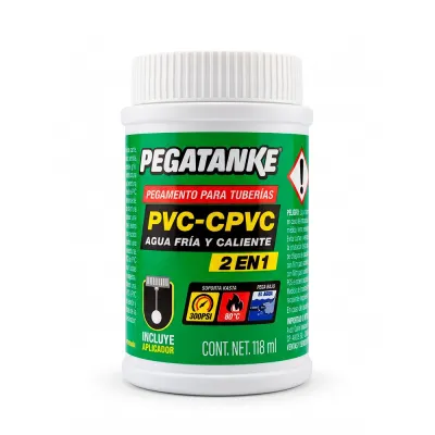 Pegamento tuberías pvc-cpvc, 118 ml