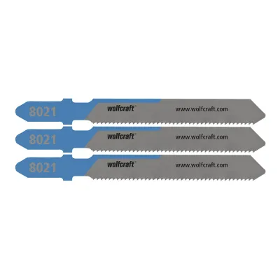 Hojas de sierra de calar, hss, vástago en t, corte fino, 3 mm, blíster 3 uds